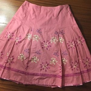 Mix Nouveau Midi A-line skirt. Pink size 6 lined